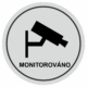 Značení budov, prostorů a vstupů - Označení místnosti (Piktogramy): Monitorováno (Stříbrná, Kruh)