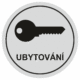 Značení budov, prostorů a vstupů - Označení místnosti (Piktogramy): Ubytování (Stříbrná, Kruh)
