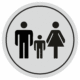 Značení budov, prostorů a vstupů - Označení místnosti (Piktogramy): Rodiny s dětmi (Stříbrná, Kruh)