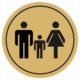 pict147g | KRIŽAN - safetyshop Značení budov, prostorů a vstupů - Označení místnosti (Piktogramy): Rodiny s dětmi (Zlatá, Kruh)