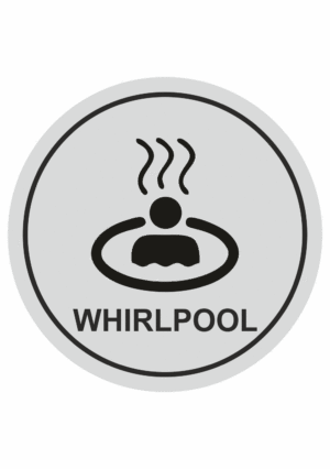 Značení budov, prostorů a vstupů - Označení místnosti (Piktogramy): Whirlpool (Stříbrná, Kruh)