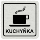 pik024sc | KRIŽAN - safetyshop Značení budov, prostorů a vstupů - Označení místnosti (Piktogramy): Kuchyňka (Stříbrná, Čtverec)