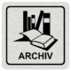 Značení budov, prostorů a vstupů - Označení místnosti (Piktogramy): Archiv (Stříbrná, Čtverec)