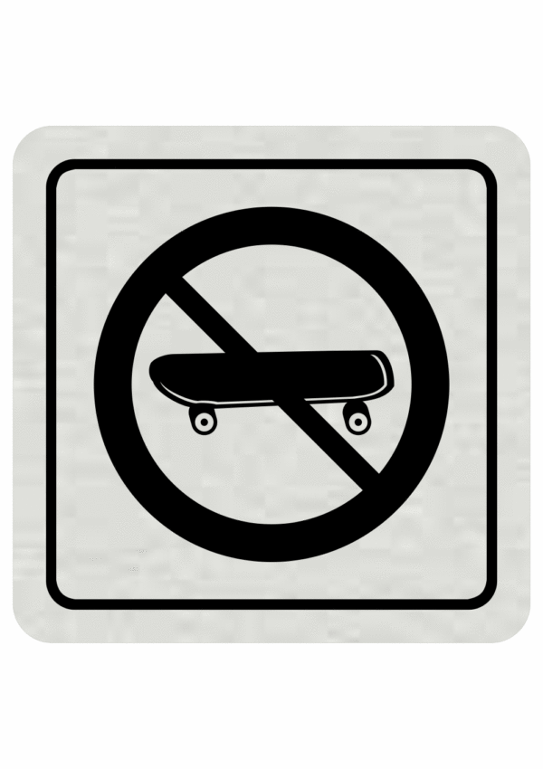 Piktogram - Zákaz jízdy na skatebordu