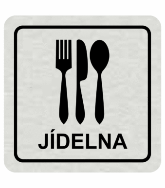 Značenie budov a pristor - Hliníkové piktogramy: Jídelna