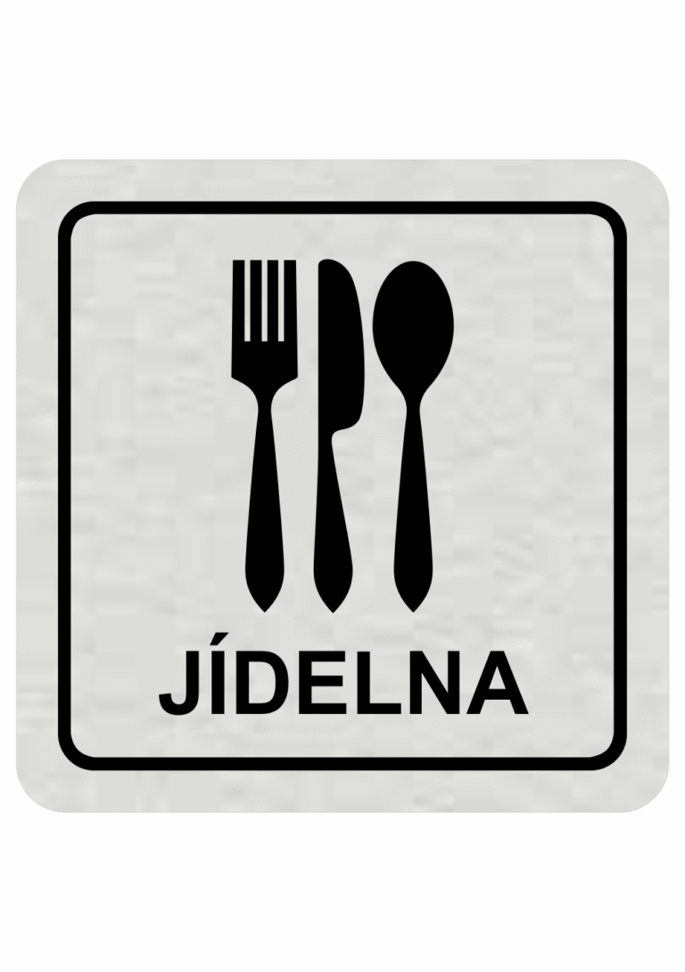 Značenie budov a pristor - Hliníkové piktogramy: Jídelna