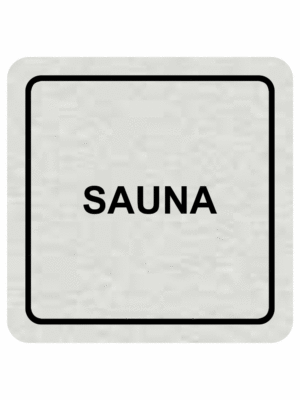 Značenie budov a pristor - Hliníkové piktogramy: Sauna