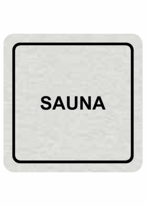 Značenie budov a pristor - Hliníkové piktogramy: Sauna