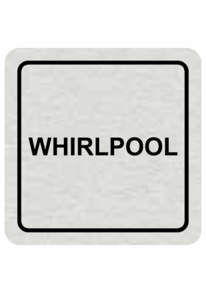 Značenie budov a pristor - Hliníkové piktogramy: Whirlpool