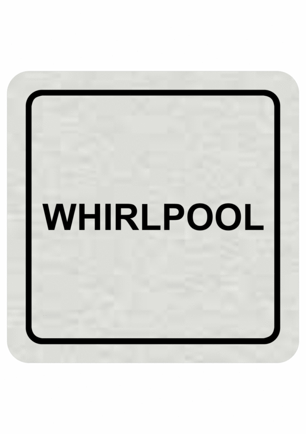 Značenie budov a pristor - Hliníkové piktogramy: Whirlpool