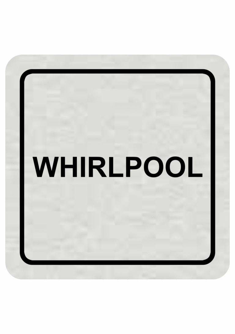 Značenie budov a pristor - Hliníkové piktogramy: Whirlpool