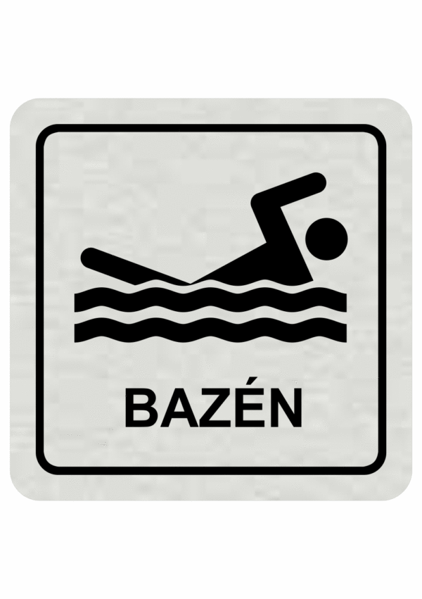 Značenie budov a pristor - Hliníkové piktogramy: Bazén