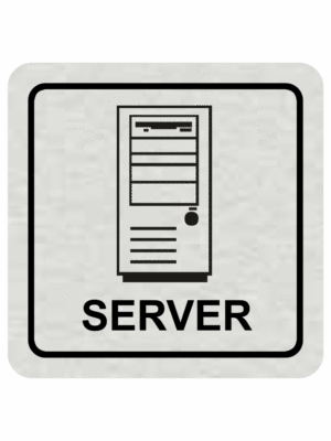 Značenie budov a pristor - Hliníkové piktogramy: Server
