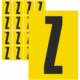 Čísla a písmena - Písmena na samolepicí fólii: Z (Žlutý podklad)