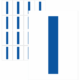 Čísla a písmena - Písmeno na samolepicí fólii PVC s bílým podkladem: I (Modré)