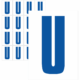 Čísla a písmena - Písmeno na samolepicí fólii PVC s bílým podkladem: U (Modré)