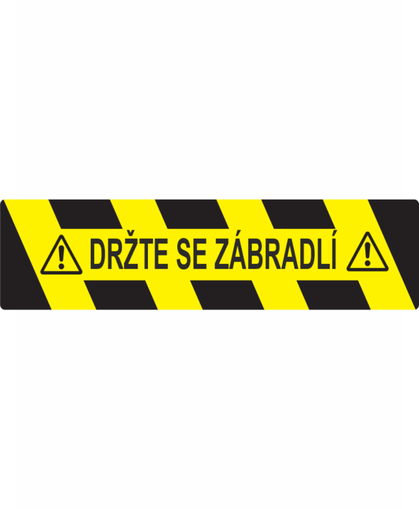 Podlahové značení - Držte se zábradlí