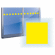 Značení budov - Značení prosklených ploch: Žlutý čtverec