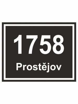 Značení budov - Značení ulic a domů: Číslo popisné (Prostějov, Černá)