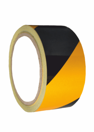 Reflexní pásky - Značkovací pásky: Reflexní pás žlutočerný pravý