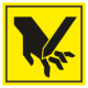 Značení strojů dle ISO 11 684 - Symboly: Nebezpečí oddělení prstů nebo dlaně