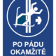 zim012 | KRIŽAN - safetyshop Značení budov - Označení zimních středisek a rezortů: "Po pádu okamžitě opusť stopu