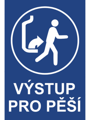 Značení budov - Označení zimních středisek a rezortů: "Výstup pro pěší"