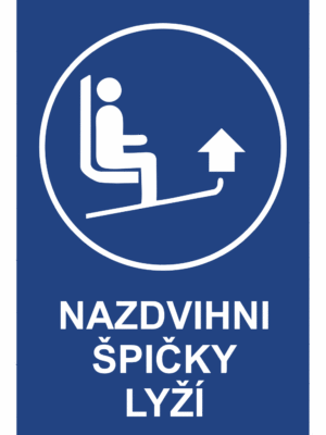 Značení budov - Označení zimních středisek a rezortů: "Nazdvihni špičky lyží"