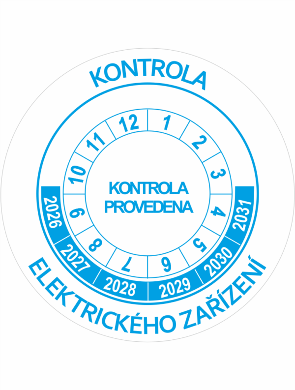 Revizní a kalibrační kolečka - 6 let: Kontrola elektrického zařízení 2026-2031