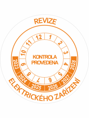 Revizní a kalibrační kolečka - 6 let: Revize elektrického zařízení 2023-2028