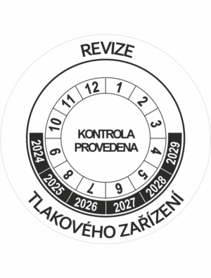Revizní a kalibrační kolečka - 6 let: Revize tlakového zařízení 2024-2029