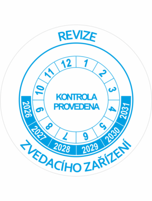 Revizní a kalibrační kolečka - 6 let: Revize zvedacího zařízení 2026-2031