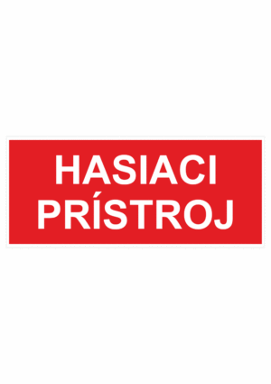 Bezpečnostné požiarne značky - Textová značka: Hasiaci pristroj