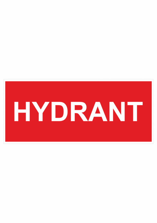 Bezpečnostné požiarne značky - Textová značka: Hydrant