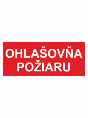 Bezpečnostné požiarne značky - Textová značka: Ohlašovňa požiaru
