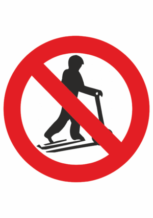 Zákazová bezpečnostní značka: Symbol bez textu - Zákaz jízdy na paletovém vozíku