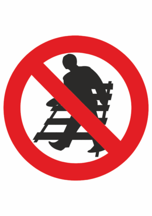 Zákazová bezpečnostní značka: Symbol bez textu - Zákaz vstupu na kolejiště