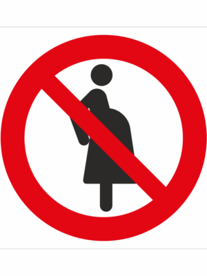 Zákazová bezpečnostná značka - Symbol bez textu: Zákaz vstupu tehotným