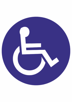 Příkazová bezpečnostní značka: Symbol bez textu - Tělesné postižení
