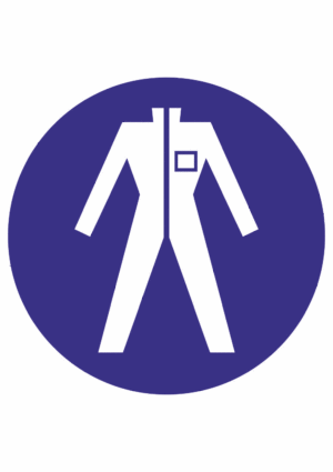 Příkazová bezpečnostní značka: Symbol bez textu - Ochranný pracovní oděv
