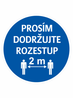 Prosím dodržujte rozestup - kruh m