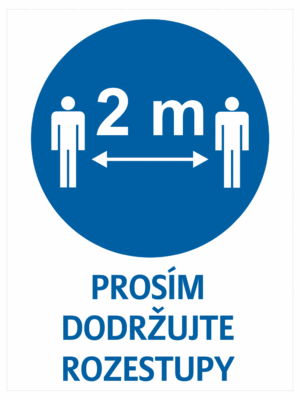 Dodržujte rozestupy - kruh m