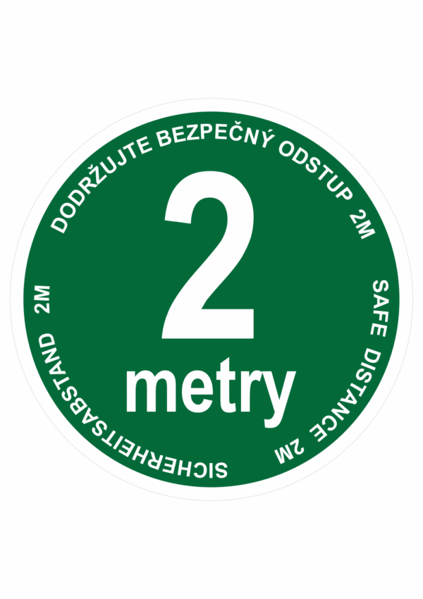 Dodržujte odstup 2 metry z