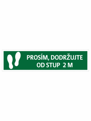 Prosím dodržujte rozestup - stopy z