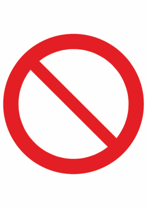 Zákazová bezpečnostní značka: Symbol bez textu - Obecný příkaz