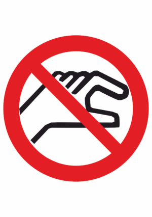 Zákazová bezpečnostní značka: Symbol bez textu - Nedotýkejte se rukou