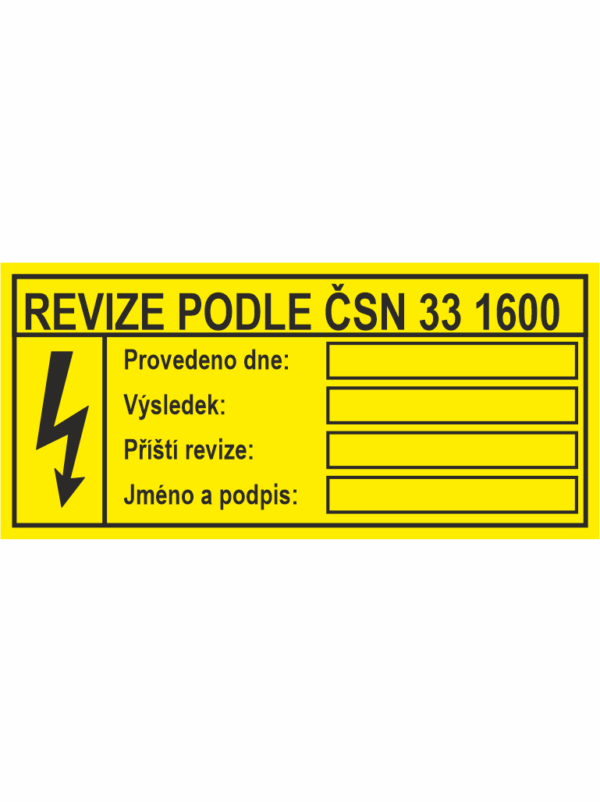REVIZE PODLE ČSN 331600