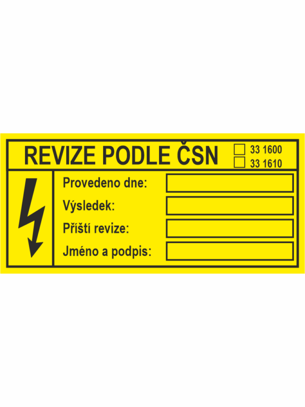 REVIZE PODLE ČSN 331600-331610