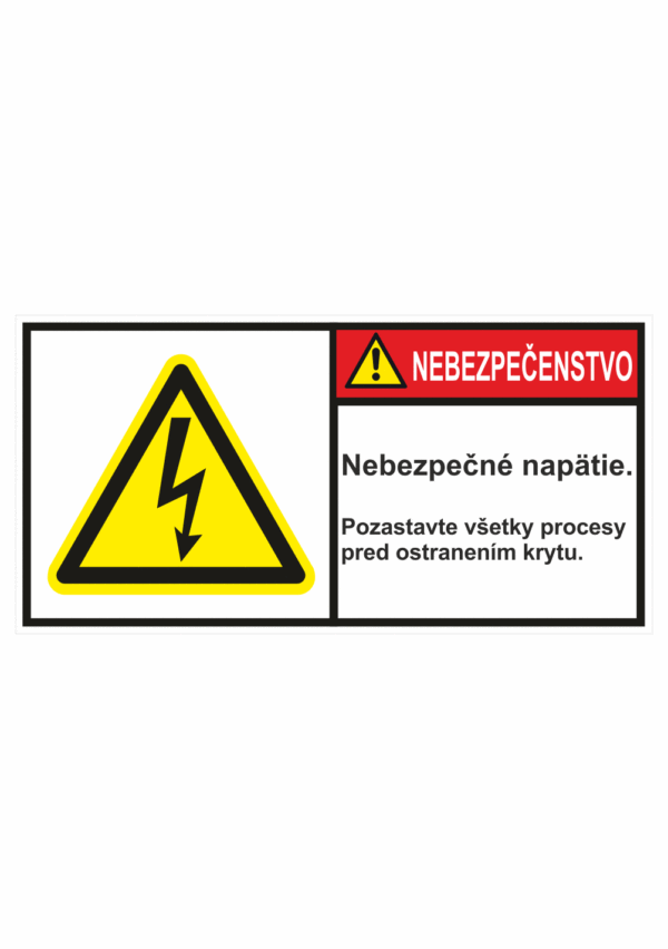 Značenie stojov - Značenie podľa ISO 3864: Nebezpečenstvo / Nebezpečné napätie