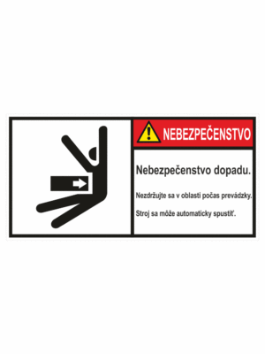 Značenie stojov - Značenie podľa ISO 3864: Nebezpečenstvo / Nebečenstvo dopadu, Nezdržujte sa v oblasti